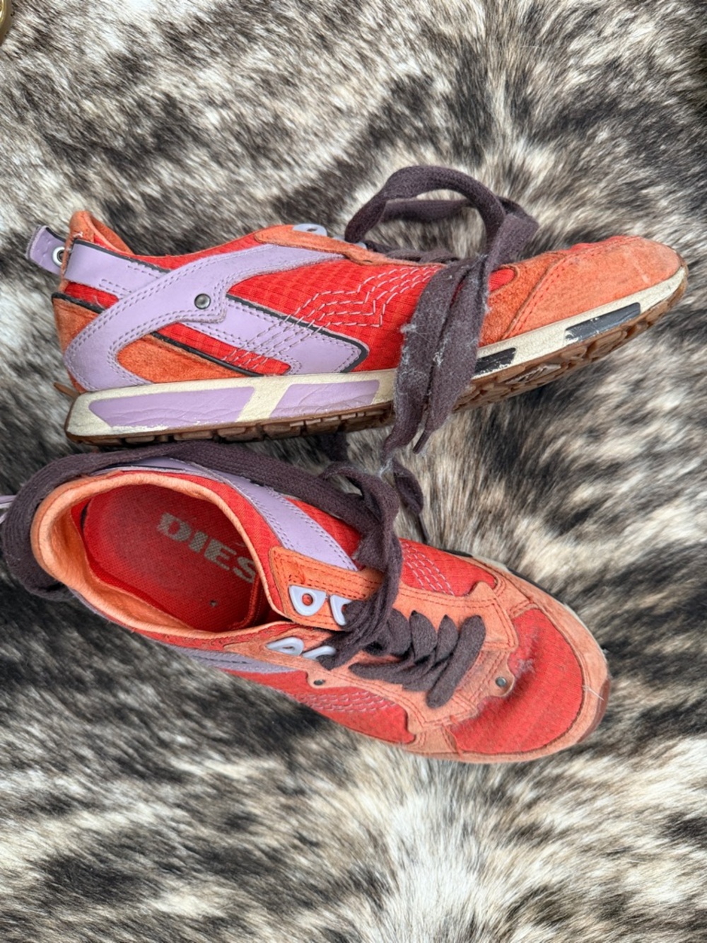 Diesel Orange & Lavender Women's Athletic Sneakers